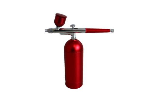 Cordless Portable Airbrush & Rechargeable Compressor (Red)