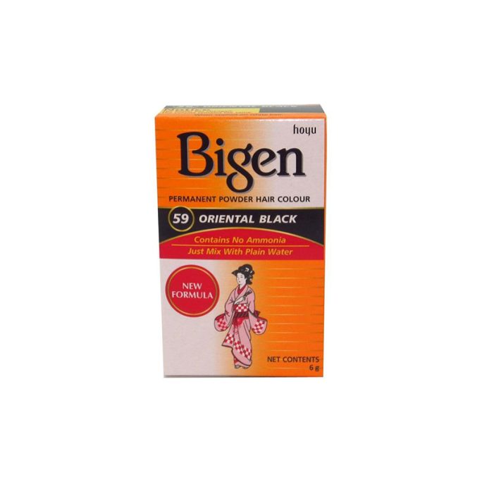 BIGEN 59 ORIENTAL BLACK PERMANENT POWDER HAIR COLOUR 6 grm