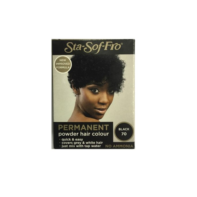 Sta-sof-fro | Permanent Powder Hair Colour 70 Black 8grm