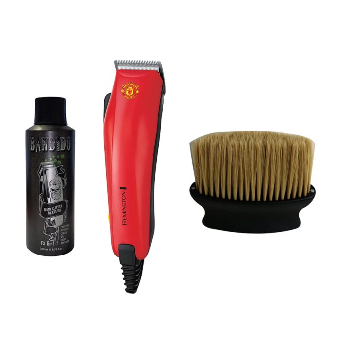 Remington H5038 Man Utd Clipper With Bandido Clipper Oil & Neck Brush Black G118