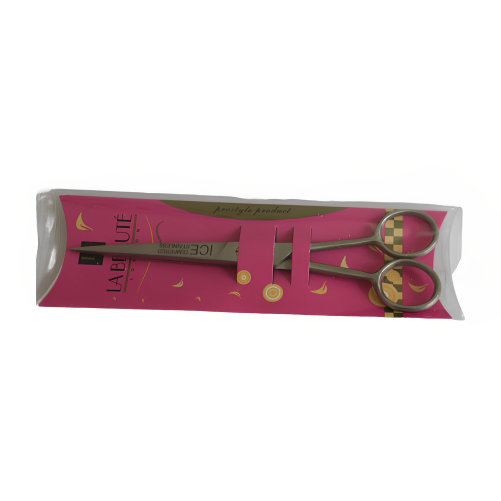 La Beaute Ice Tempered Stainless Steel Silver Scissors 6"