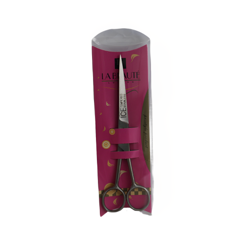 La Beaute Ice Tempered Stainless Steel Silver Scissors 6" - Image 3
