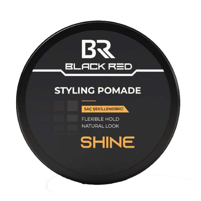 Black Red Hair Styling Wax Pomade - Shine