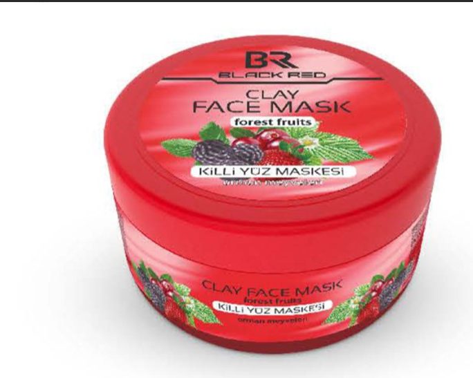 BLACK RED CLAY FACE MASK FOREST FRUITS