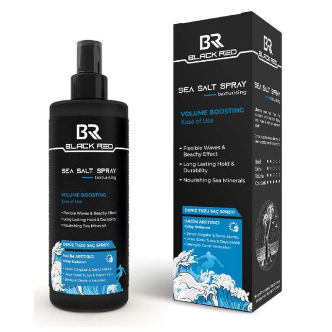 Black Red Sea Salt Hair Spray