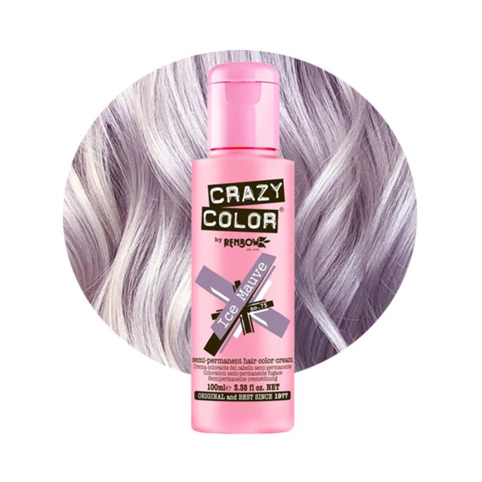 Crazy Color ICE MAUVE semi permanent hair colour cream 100ml