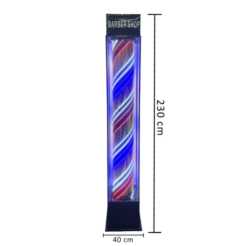 Gabri Barber Pole LED Light Floor Lantern Style - Image 4