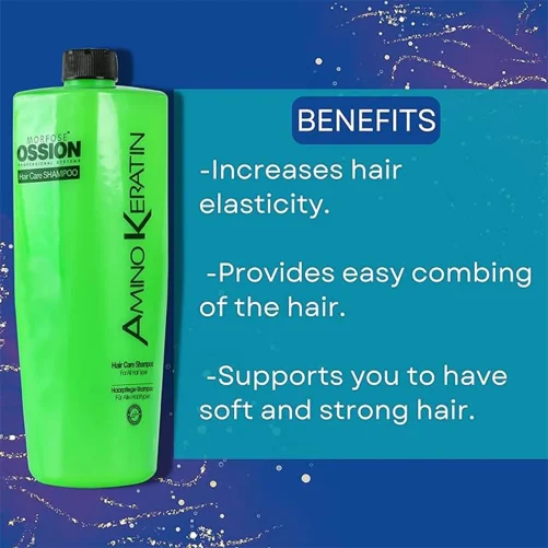 Morfose Ossion Amino Keratin Shampoo 800ml: Repair & Strengthen - Image 5