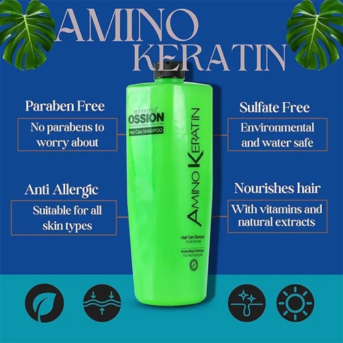 Morfose Ossion Amino Keratin Shampoo 800ml: Repair & Strengthen - Image 2